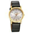 Sonata Classic Quartz Analog Silver Dial Blue Leather Strap Watch for Men