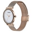 Sonata Quartz Analog White Dial Rose Gold Stainless Steel Strap Watch For Women - image number 3