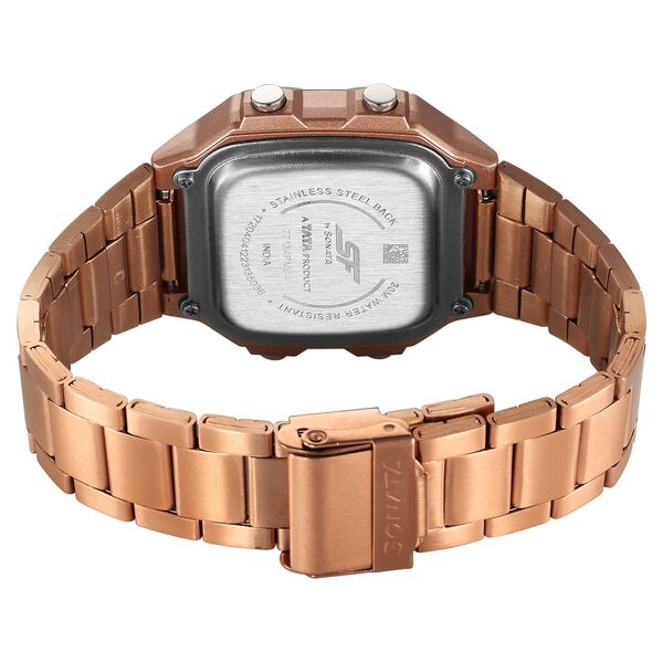 SF Hexa Metal Digital Dial Stainless Steel Strap Watch for Unisex - image number 4