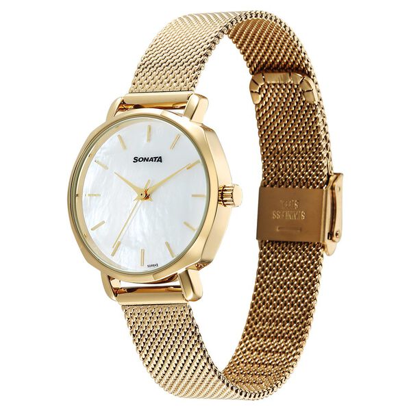 Sonata Eternia Quartz Analog Silver Dial Metal Strap Watch For Women - image number 1