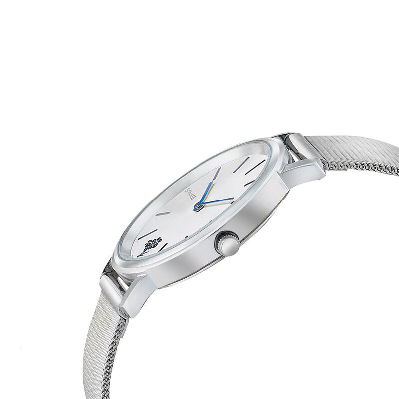 Sonata Silver Lining White Dial Women Watch With Stainless Steel Strap - image number 2