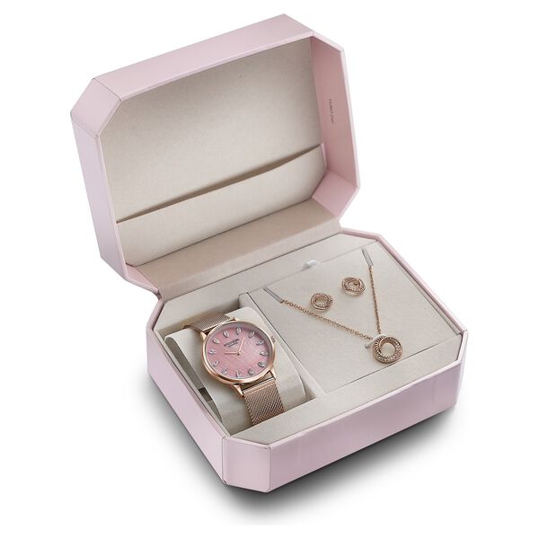 Sonata Poze Quartz Analog Pink Dial Metal Strap Watch For Women - image number 6
