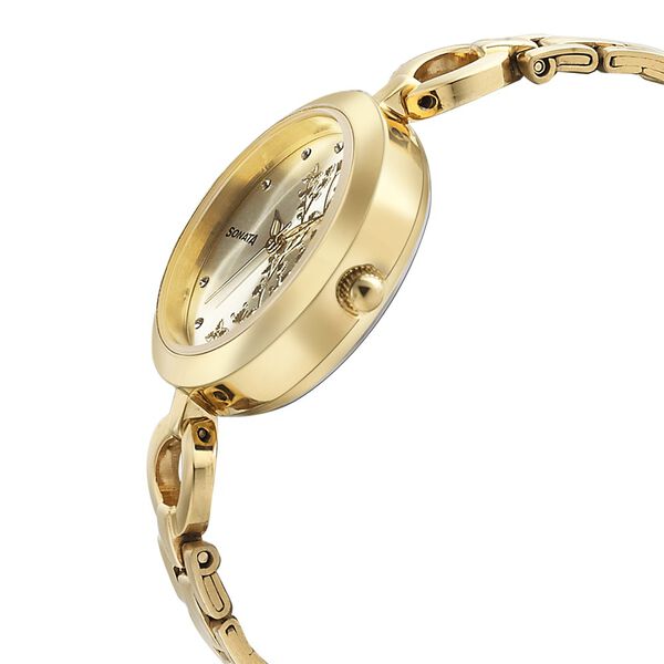Sonata Wedding Champagne Dial Women Watch With Stainless Steel Strap - image number 6