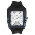 SF Quartz Analog Black Dial Plastic Strap Watch for Men