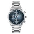 Sonata Festive Quartz Multifunction Blue Dial Brown Leather Strap Watch For Men