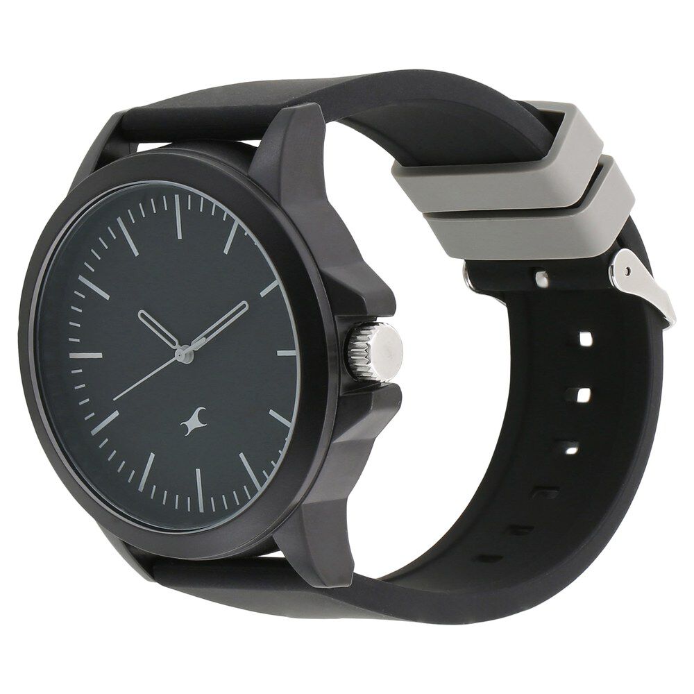 Fastrack black colour watches shop