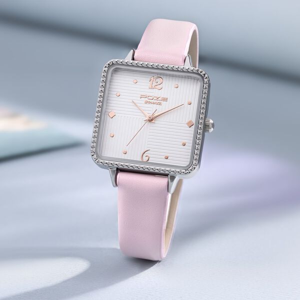 Sonata Poze Quartz Analog Silver Dial Leather Strap Watch for Women - image number 0