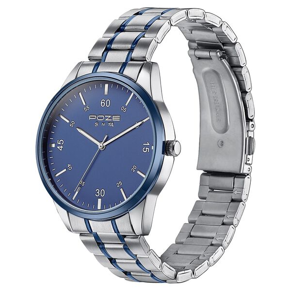Sonata Poze Quartz Analog Blue Dial Stainless Steel Strap Watch For Men - image number 4