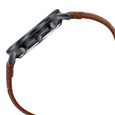 Sonata Festive Quartz Multifunction Black Dial Brown Leather Strap Watch For Men - image number 4