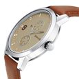Sonata Quartz Analog Off White Dial Leather Strap Watch for Men - image number 2