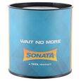 Sonata Quartz Analog Black Dial Leather Strap Watch for Men - image number 4