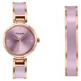 Sonata Poze Quartz Analog Purple Dial Two Toned Kada Strap Watch For Women - image number 1