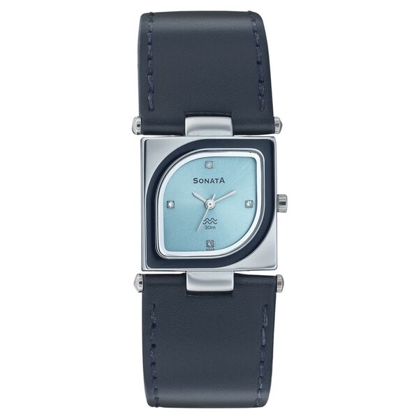 Sonata Quartz Analog Blue Dial Strap Watch for Women - image number 0