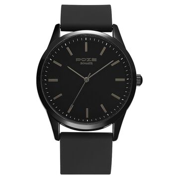Poze by Sonata Quartz Analog Black Dial Silicone Strap Watch for Men