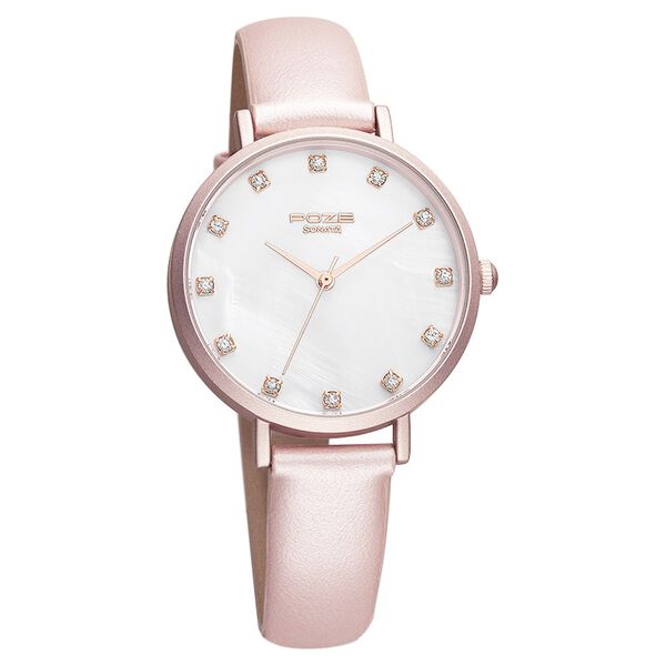 Poze by Sonata Quartz Analog White Dial PU Leather Strap Watch for Women - image number 1