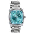 Poze Poze Quartz Analog Tiffany Blue Dial Silver Metal Strap Watch For Men - image number 2