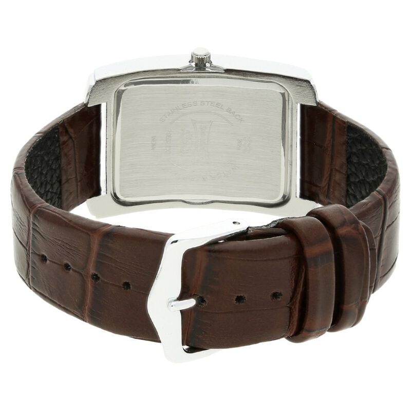 Sonata Quartz Analog Silver Dial Leather Strap Watch for Men - image number 3