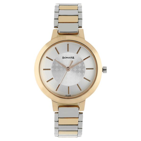 Sonata Blush Silver Dial Women Watch With Stainless Steel Strap - image number 0