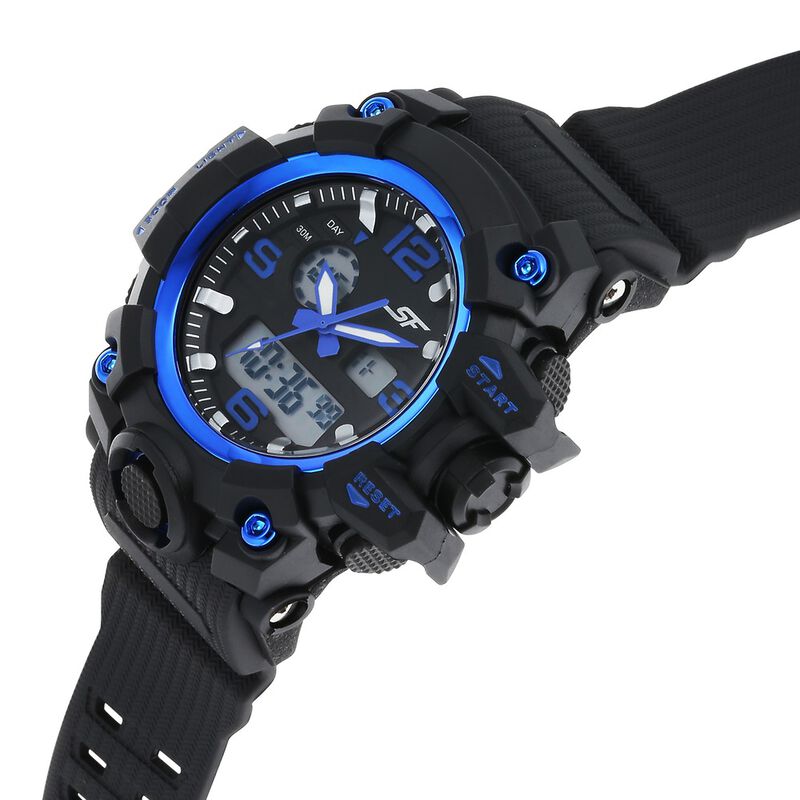 SF Sparq Ana Digi Black Dial Polyurethane Strap Watch for Men
