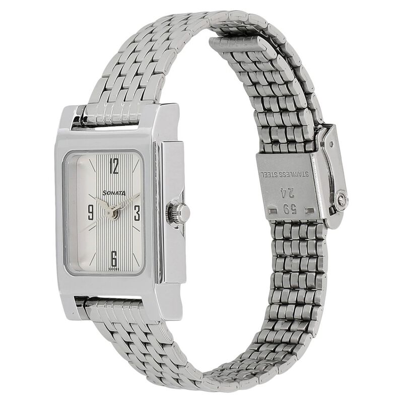 Sonata Essentials White Dial Women Watch With Stainless Steel Strap - image number 1