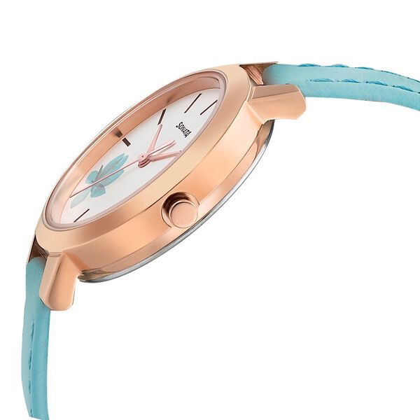 Sonata Blush It Up White Dial Women Watch With Leather Strap - image number 2