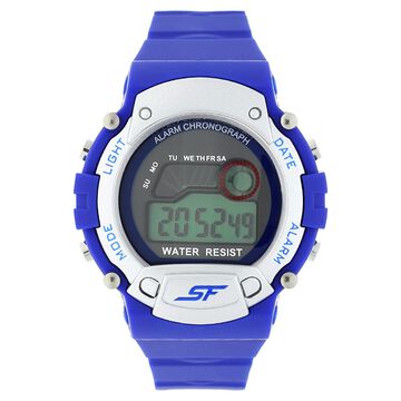 SF Digital Dial Blue Plastic Strap Watch for Men