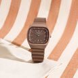 Poze Poze Quartz Analog Black Dial Grey Metal Strap Watch For Women