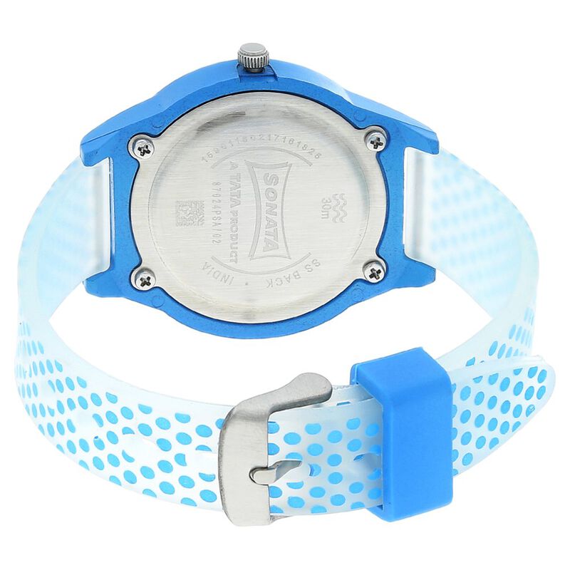 Sonata Colorpop Blue Dial Women Watch With Plastic Strap - image number 3