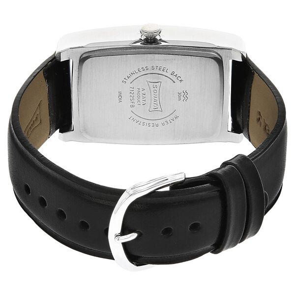 Sonata Quartz Analog Black Dial Leather Strap Watch for Men - image number 3