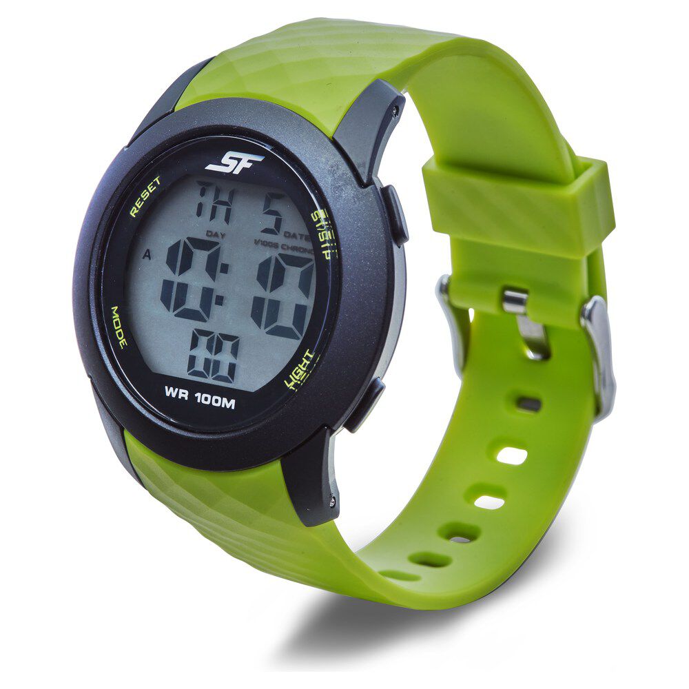 Green sales digital watch