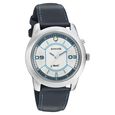 Sonata Quartz Analog Black Dial Leather Strap Watch for Men
