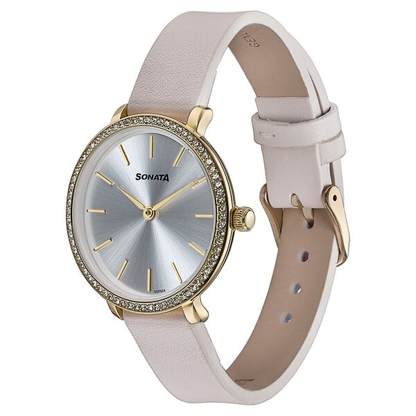 Sonata Wedding Edit Quartz Analog Silver Dial Stainless Steel Strap Watch For Women - image number 3