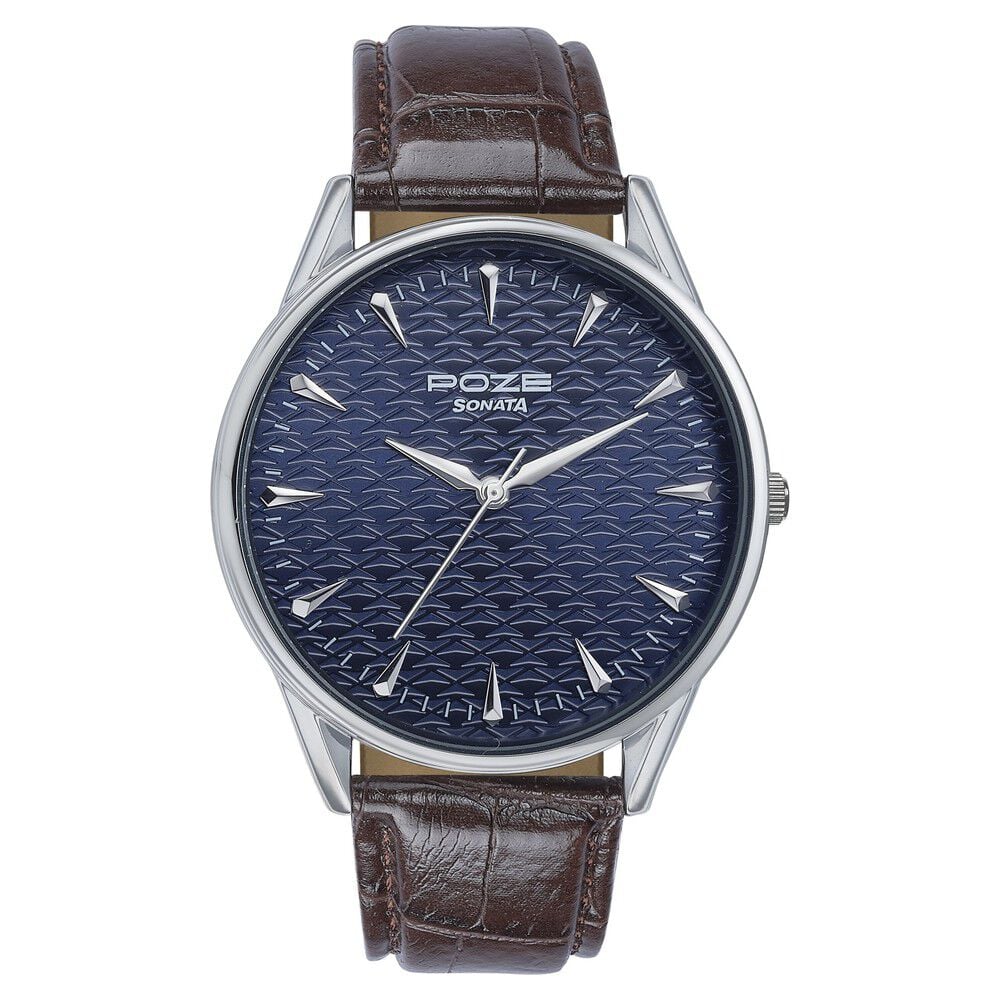 Sonata leather watches for mens outlet