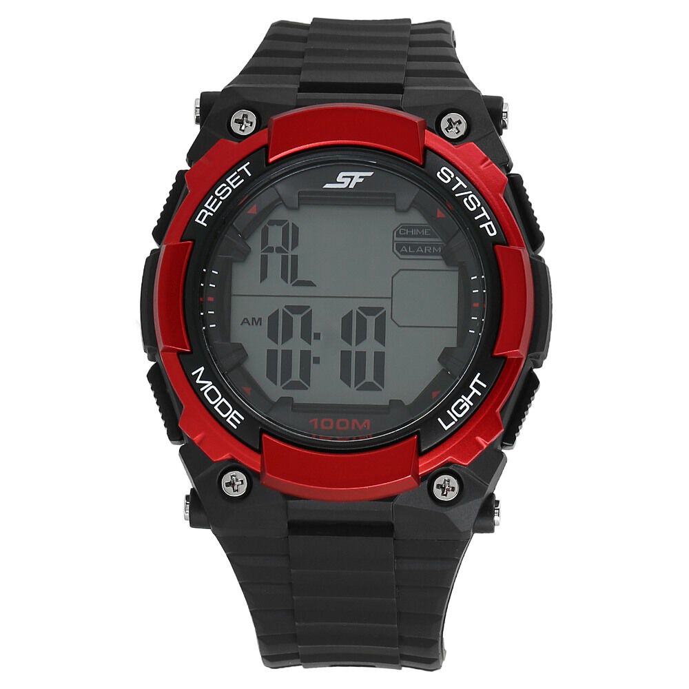 Buy Online SF Digital Dial Plastic Strap Watch for Men nm77081pp01w Sonata