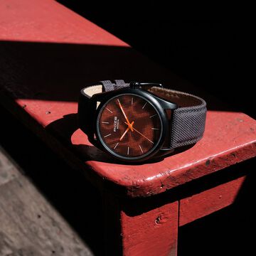 Poze By Sonata Quartz Analog Two Toned Dial Black Nylon Strap Watch For Men