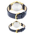 Sonata Quartz Analog Silver Dial Leather Strap Watch for Couple - image number 3