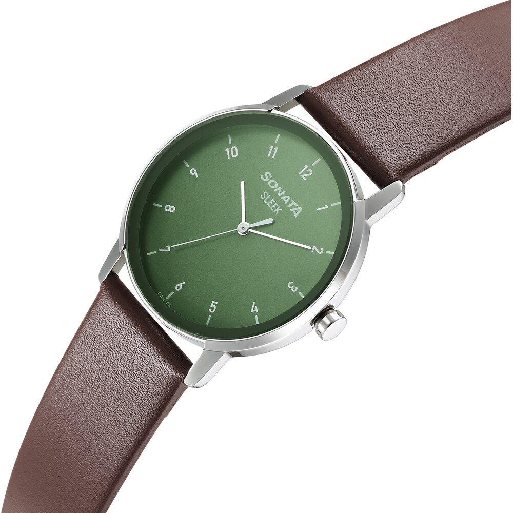 Sonata sleek green dial hot sale