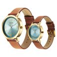 Sonata Pairs Quartz Analog Blue Dial Leather Strap Watch for Couple - image number 1