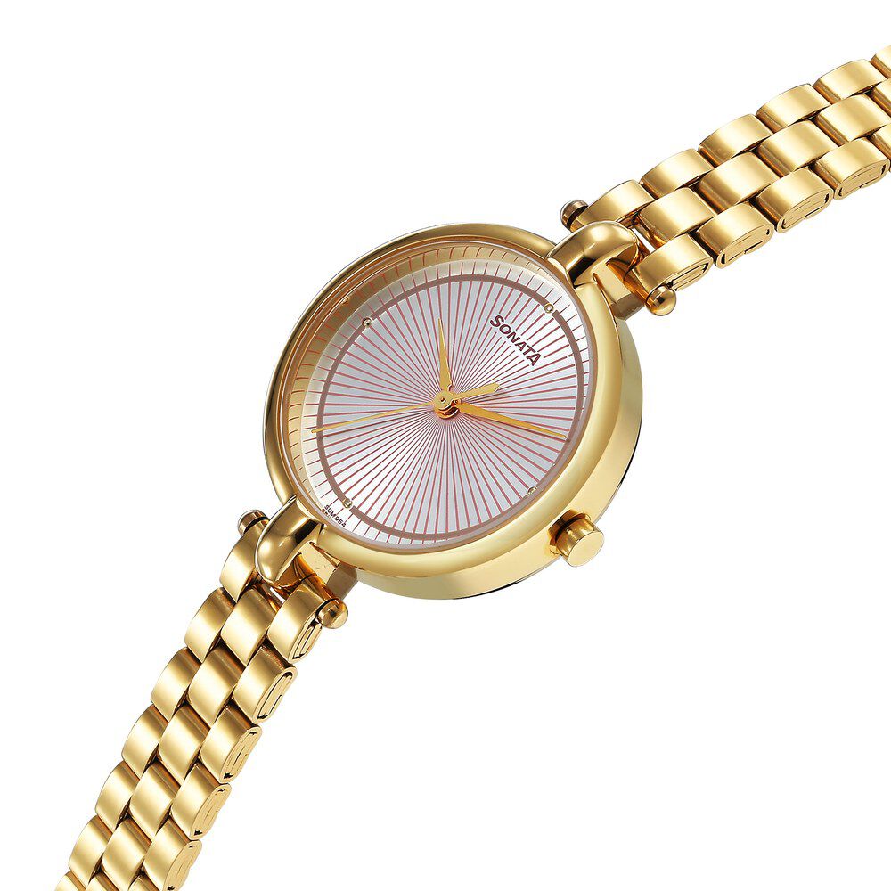 Sonata golden ladies best sale watch