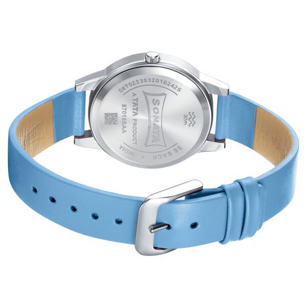 Sonata Splash Pink Dial Women Watch With Leather Strap - image number 4