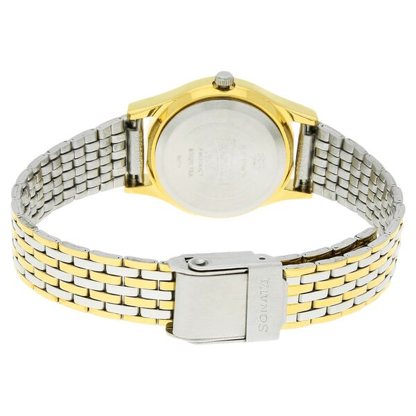 Sonata Quartz Analog White Dial Stainless Steel Strap Watch for Women - image number 3