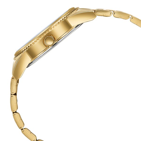 Poze By Sonata Quartz Analog Green Dial Gold Metal Strap Watch For Men - image number 5