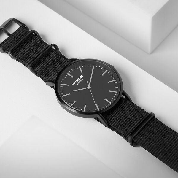 Sonata Poze Quartz Analog Black Dial Nylon Strap Watch for Men - image number 0