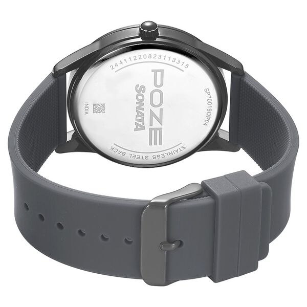 Poze by Sonata Quartz Analog Black Dial Silicone Strap Watch for Men - image number 4