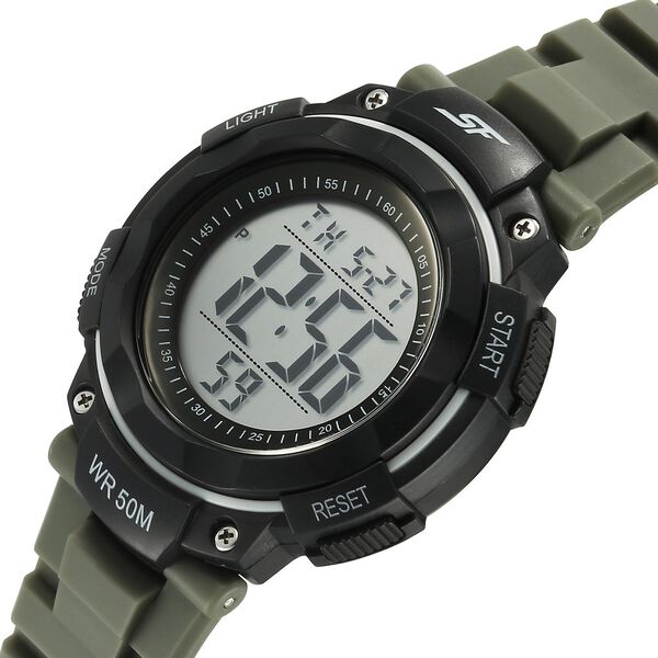 SF Digitals Digital Dial Green Strap Watch For Men - image number 2