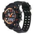 SF Sparq Quartz Digital Analog Digital Black Round Round Shaped Dial Black PU Strap Watch For Men - image number 2