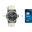 Sonata Poze Quartz Analog Black Dial Beige Silicone Strap Watch For Men - image number 3