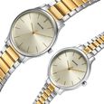 Sonata Pair Quartz Analog Champagne Dial Stainless Steel Strap Watch for Couple - image number 2