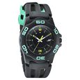 SF Quartz Analog Black Dial PU Strap Watch for Men