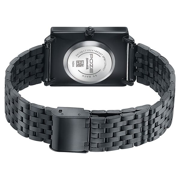 Sonata Poze Quartz Analog Black Dial Metal Strap Watch For Women - image number 5